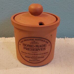 Vintage Henry Watson Pottery Home-made Preserves canister